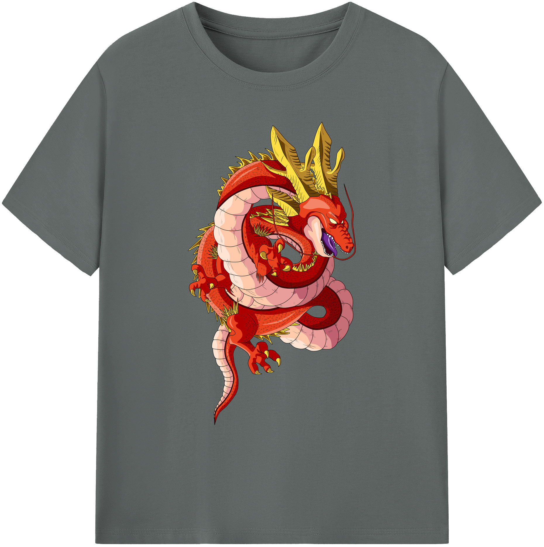 （画像用） ドラゴンボール 神龍 シェンロン DRAGON BALL Shenron 綿100％ メンズ半袖Tシャツ｜肌触りやわらか＆通気性